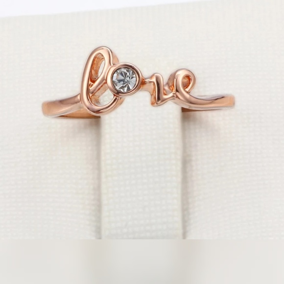 💛 18k RGP CZ Love Ring - Picture 2 of 5